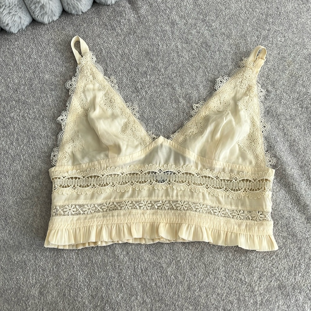 Beige crop top